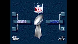 John Madden NFL Football 94 Sega Genesis Super Bowl Detroit Lions vs Houston Oilers