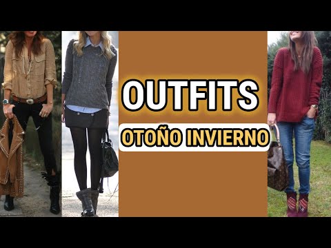 LOOKS y OUTFITS MODERNOS PARA LUCIR EN OTOÑO INVIERNO  COMBINACIONES OTOÑO INVIERNO CON ROPA CLASICA