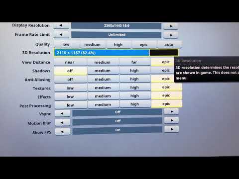 How to fix resolution on fortnite