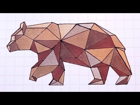 How to Draw - Easy Geometric Animals (Part 124) | 3d drawing | #shorts