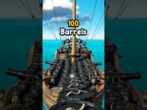 100 Black Powder Barrels vs Sloop #seaofthieves