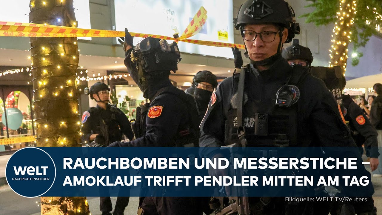 HORROR IN DER U:BAHN: Messerangriff und Rauchbomben ‒ Mysteriöser Amoklauf schockt Taiwan