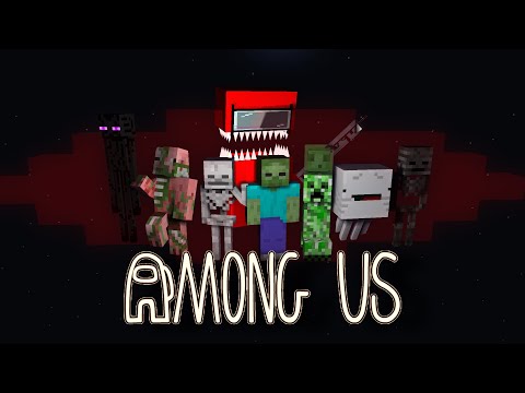ROBE CUBE - Monster School : Among us All Episode - Minecraft Animation