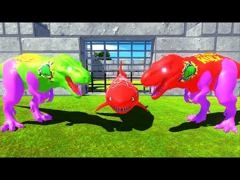 DEATH RUN vs SPIDERMAN SHARK FPS PERSPECTIVE - Animal Revolt Battle Simulator