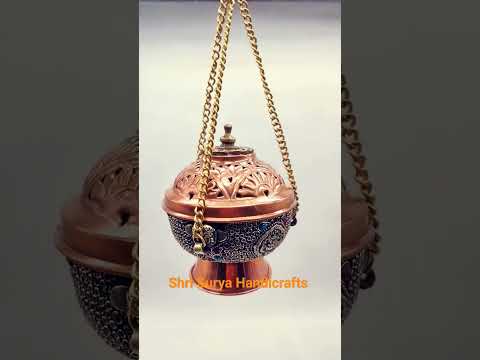 Surya Handicrafts Copper Tibetan Incense Burner Hanging