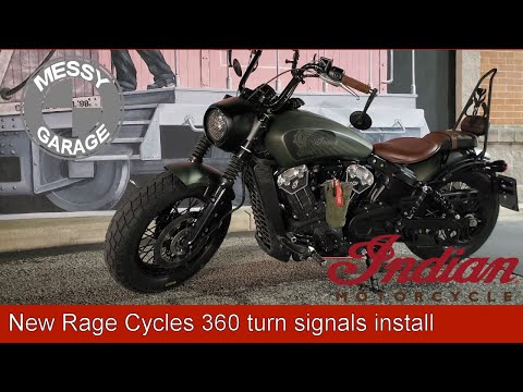 Indian Scout Bobber Front Turn Signal change - New Rage Cycles 360
