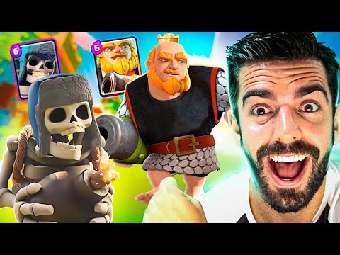 DECK MALUCO! USEI O DECK DE GG REAL COM GG ESQUELETO NO CLASH ROYALE!