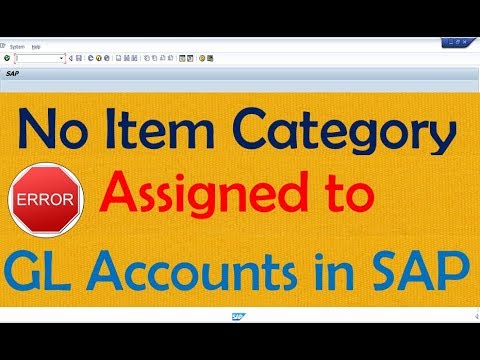 There is no item category assigned to GL Accounts in SAP