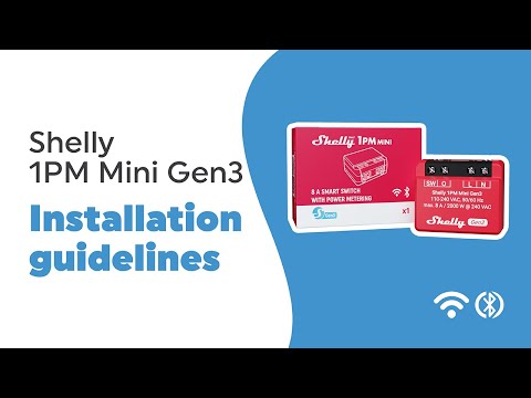Shelly 1PM Mini Gen3 Installation video (US standard)