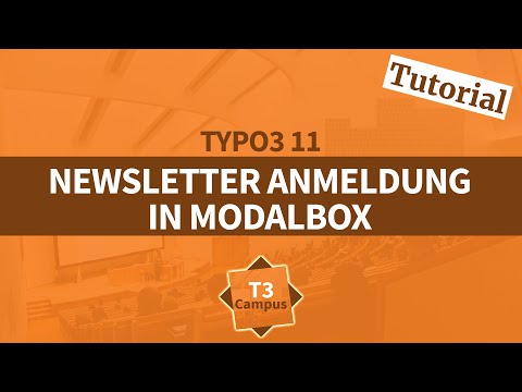 TYPO3 Tutorial: Newsletter Registrierung in einer Modalbox