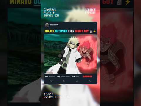 ⚡ MINATO OUTSPEED THEN MIGHT GUY 🗿🔥 #minato #mightguy #narutoshippuden #animeshorts #anime