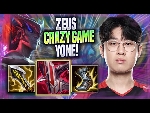 ZEUS CRAZY GAME WITH YONE! - T1 Zeus Plays Yone MID vs Talon! | Season 2022