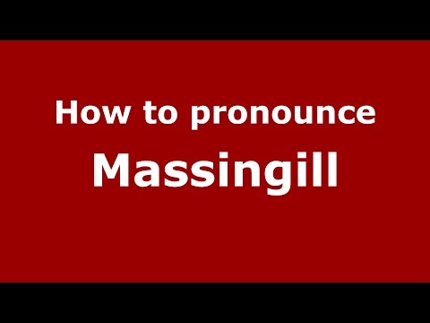 How to pronounce Massingill (American English/US) - PronounceNames.com