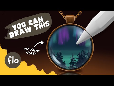 You Can Draw This MEDAILLON in PROCREATE - plus FREE Procreate brush