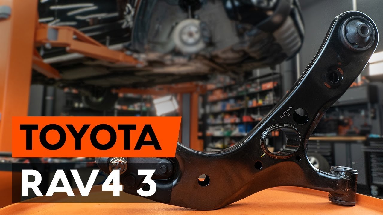 Kaip pakeisti Toyota RAV4 III priekinė apatinė svirtis - keitimo instrukcija