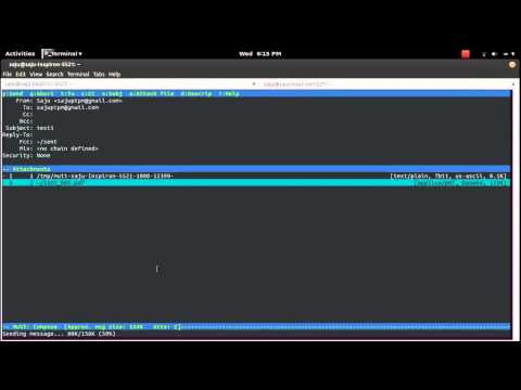 MUTT Email Client Compose and send Email