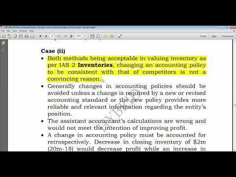 IAS 8 Accounting Policies, Estimates and Errors PART 4 | Example on Changes in Accounting Policy