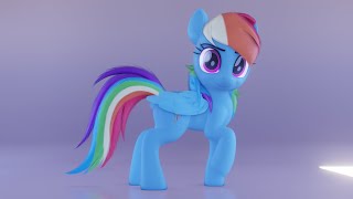(2019) Rainbow Dash Wing Showcase Test Animation