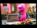 Barney Comes To Life A Sunny Snowy Day