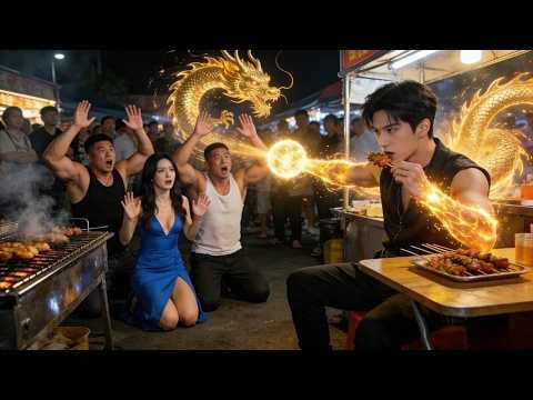 街邊混混欺負少女，怎料一旁埋頭吃飯的小夥竟是隱藏戰神，瞬間秒殺眾人！！#短劇 #爽文 #逆襲 #男頻#窮小子逆襲