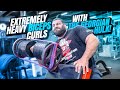 EXTREMELY HEAVY BICEPS CURL VARIATIONS WITH LEVAN AND IRAKLI!