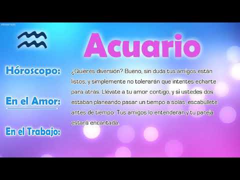 Horóscopo del día - Acuario - 11/04/2018