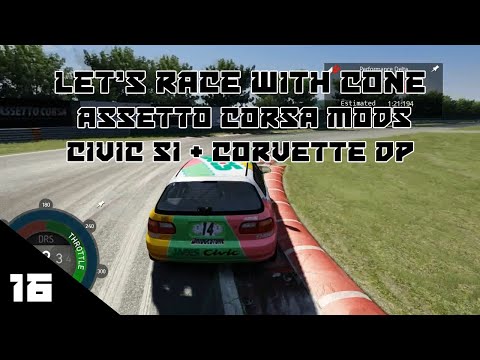 Let's Race With Cone : S3E16 Assetto Corsa Civic + Corvette DP