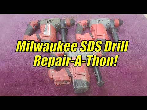3 x Milwaukee SDS Drill Repair-a-thon