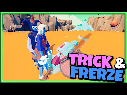 TRICK & FREEZE! Jester and Ice Mage vs Every Faction 2v1 - TABS Gameplay Unit Creator Update