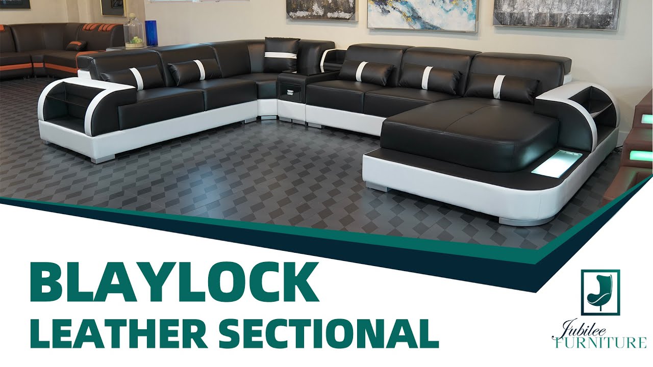 Blaylock Modern Sectional Sofa with LED Light  | Jubilee Furniture
