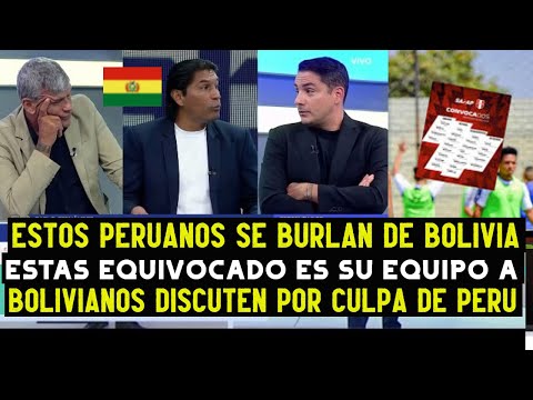 Bolivian journalists argue about why Peru will send an unknown team to face Bolivia.