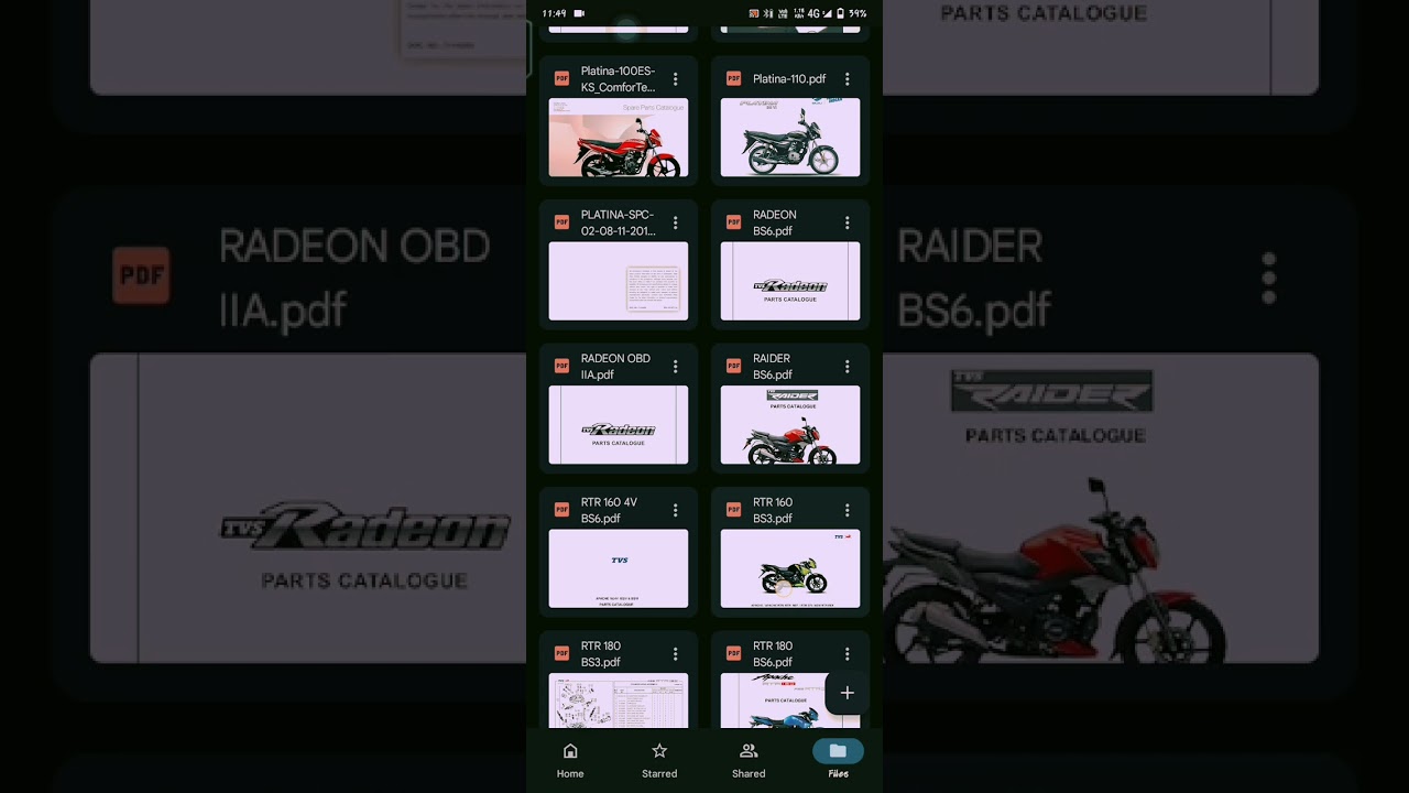 TVS+ bajaj bike Parts catalogue pdf download