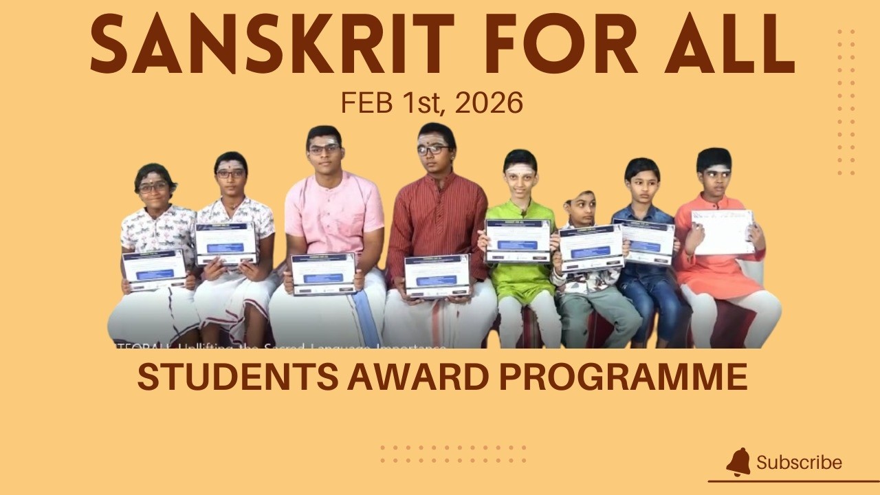 Sanskrit For All - Students Awards Function 2026 | Promoting  National Integration