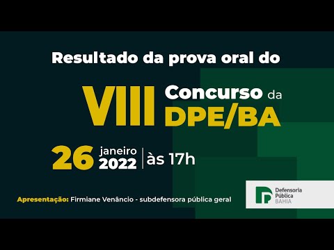 Divulgação do resultado da prova oral do VIII Concurso de Defensores/as
