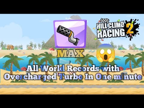 All World Records with Overcharged Turbo In Hill Climb Racing 2 🤯