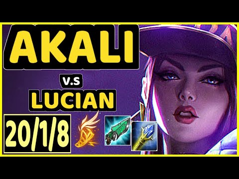CHOVY (AKALI) vs LUCIAN - 20/1/8 KDA MID GAMEPLAY - KR Ranked MASTER