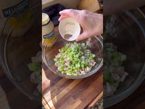 Classic Chicken Salad With Rotisserie Chicken 😋 #shorts