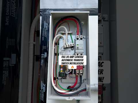 Full 200 AMP Generac Transfer Switch Install 🔥 Electricians Don’t Want You to Miss This!#shorts