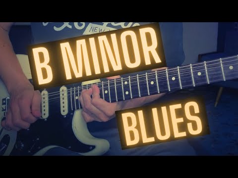 Slow Blues Guitar Backing Track - B Minor