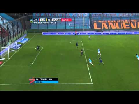 Gol de Luna. Arsenal 1 - Boca 2. Fecha 20. Primera División 2015. FPT