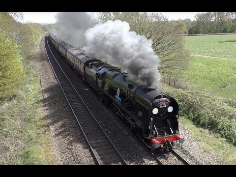 34052 Lord Dowding (34046) on The Cathedrals Express - 22/04/2017
