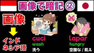 ①の続編。画像を頭の中で日本語に変換するのは禁止です!画像で覚えるインドネシア語学習② #bahasajepang #bahasaindonesia #indonesian #インドネシア語