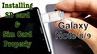 Galaxy Note 8/9: How to Install/Eject Sim Card & SD Card