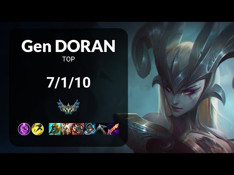Gen Doran Camille vs Aatrox TOP - KR CHALLENGER Patch 13.19