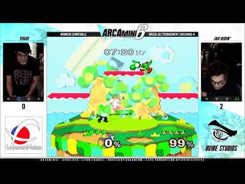 Arcamini 6 - Yogui (Yoshi) VS Jah Ridin' (Luigi) SSBM Winners Semis - Smash Melee