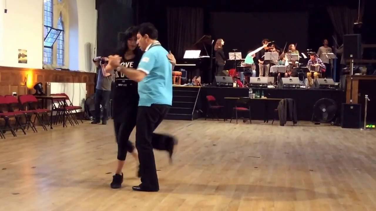ANGEL MIGUEL ZOTTO & DAIANA GUSPERO rehearsing @ the "England International Tango Festival 2016"