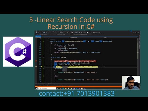 3 Linear Search Algorithm Code Using Recursion In C
