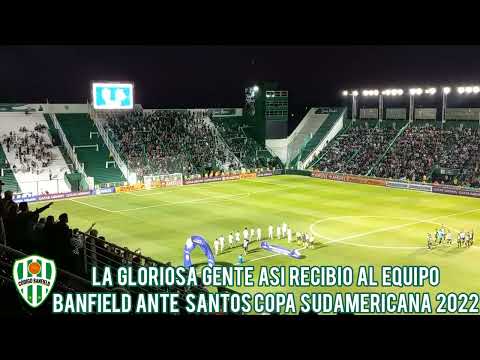 El aliento de la Gloriosa Gente de #Banfield ante el #Santos por la Fecha 1 Copa Sudamericana 2022