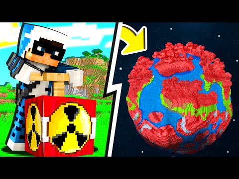 HO DISTRUTTO LA TERRA DI MINECRAFT CON LE TNT NUCLEARI - ITA