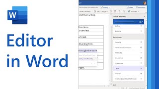 How to use Editor in Microsoft Word  - your intelligent writing assistant